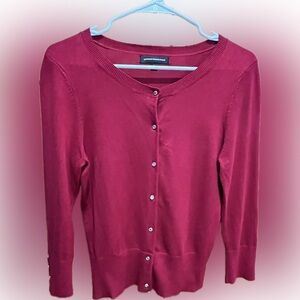 Express Design Studio S Women's Red Cardigan Sweater